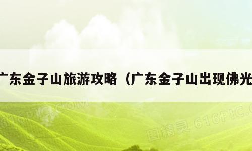 广东金子山旅游攻略（广东金子山出现佛光）