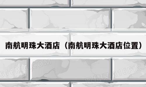 南航明珠大酒店（南航明珠大酒店位置）