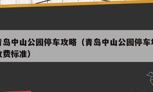 青岛中山公园停车攻略（青岛中山公园停车场收费标准）