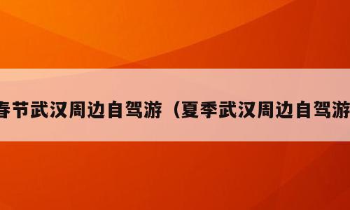 春节武汉周边自驾游（夏季武汉周边自驾游）
