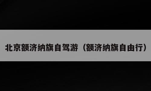 北京额济纳旗自驾游（额济纳旗自由行）