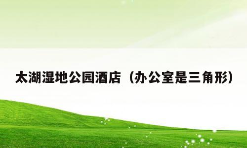 太湖湿地公园酒店（办公室是三角形）