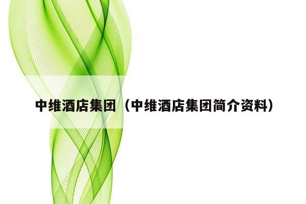 中维酒店集团（中维酒店集团简介资料）